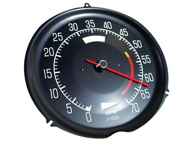 CA Tachometer; 5300 RPM Redline (75-77 350 L48 V8 Corvette C3)