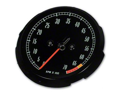 CA 1965-1967 Corvette Tachometer 6500 RPM Red Line