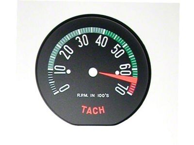 CA 1960 Corvette Tachometer Face Hi RPM 1960E