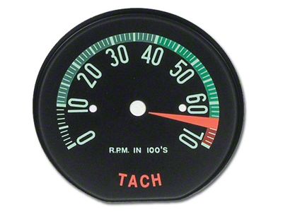 CA 1960-1961 Corvette Tachometer Face Hi RPM