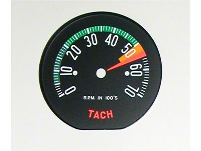 CA 1960 Corvette Tachometer Face Low RPM