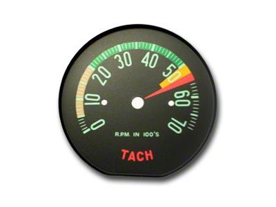 CA 1961-1962 Corvette Tachometer Face Low RPM