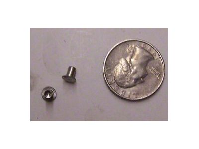 CA 1963-1964 Corvette Top Shield Rivets. Metal 3 Piece Set