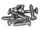 CA Upper and Lower Console Molding Screws; 10-Pieces (58-62 Corvette C1)