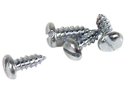 CA Upper Fender Side Molding Screws; 4-Pieces (56-57 Corvette C1)