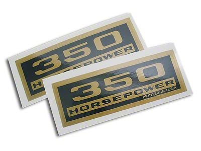 CA 1965-1966 Corvette Valve Cover Decal - 350 Horsepower