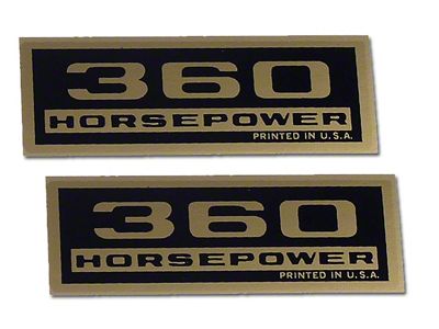 CA 1962-1963 Corvette Valve Cover Decal - 360 Horsepower