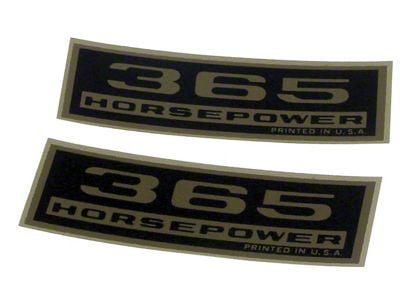 CA 1964-1965 Corvette Valve Cover Decal - 365 Horsepower