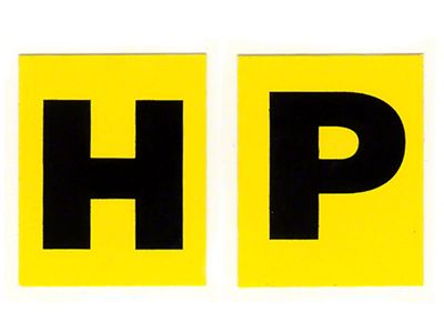 CA 1966-1968 Corvette Valve Cover Decal; Engine Code-HP