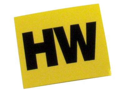 CA 1969 Corvette Valve Cover Decal; Engine Code-HW