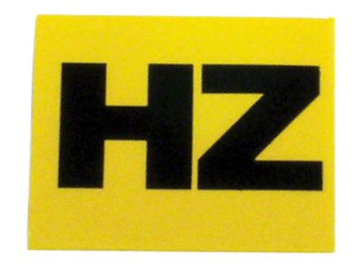 CA 1969 Corvette Valve Cover Decal; Engine Code-HZ