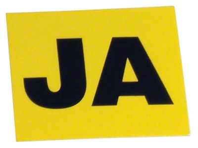 CA 1967 Corvette Valve Cover Decal; Engine Code-JA