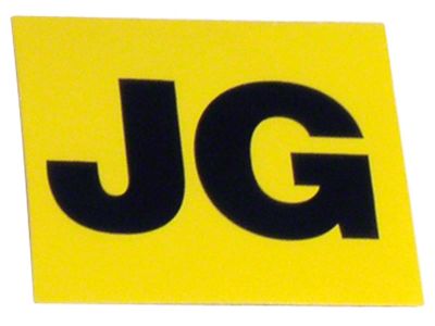 CA 1967 Corvette Valve Cover Decal; Engine Code-JG