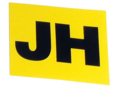 CA 1967 Corvette Valve Cover Decal; Engine Code-JH