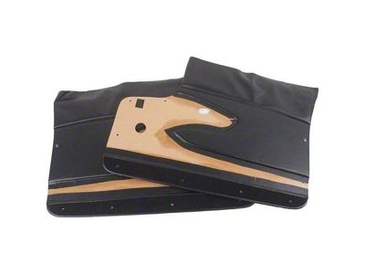 CA Vinyl Door Panels; Black (60-61 Corvette C1)