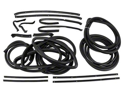 CA Weatherstrip Kit; 18-Pieces (1963 Corvette C2 Coupe)