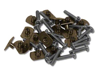 CA Weatherstrip Side Rail Retainers and Screws Set (56-62 Corvette C1)