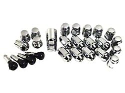 CA Wheel Lug Nuts, Locks and Valve Stems Kit; Chrome (84-96 Corvette C4)