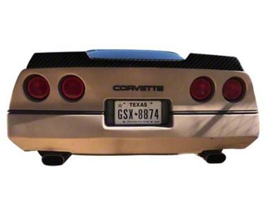 Wicker Bill Rear Spoiler; Gloss Hydro Carbon Fiber (84-90 Corvette C4)