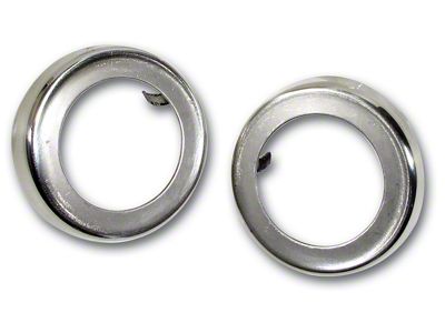 CA 1965-1967 Corvette Window Crank Bezels. Stainless Steel