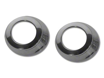 Window Crank Handle Bezels; Chrome (63-64 Corvette C2)