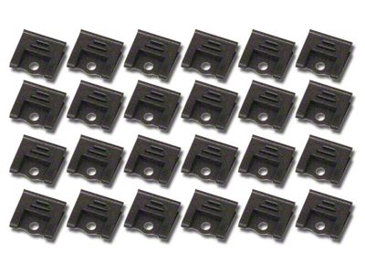 CA Windshield Molding Clip Set; 24-Piece (64-67 Corvette C2 Coupe)