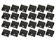 CA Windshield Molding Clip Set; 24-Piece (64-67 Corvette C2 Coupe)