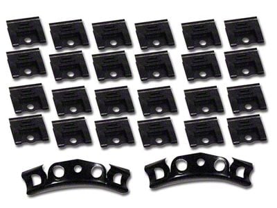 CA Windshield Molding Clip Set; 26-Piece (64-67 Corvette C2 Coupe)