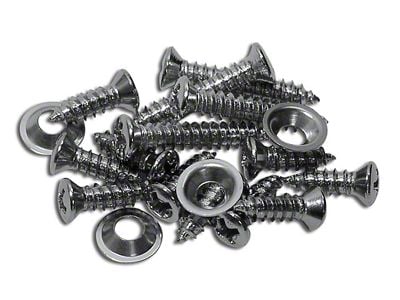 CA Windshield Trim Molding Screws; 18-Piece (77-82 Corvette C3)