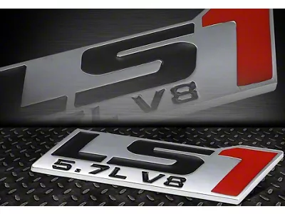 Aluminum Billet Emblem; LS6 5.7L V8 (Universal; Some Adaptation May Be Required)