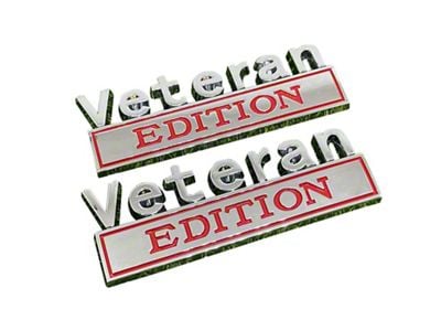 CA Veteran Edition Emblem; Red/Silver (Universal; Some Adaptation May Be Required)