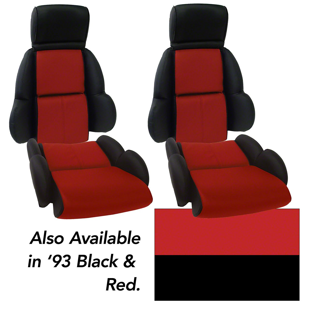 CA Ecklers OE Spec Standard Two-Tone Leather Seat Upholstery; Black ...