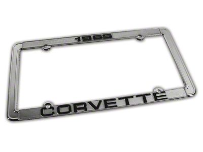 CA 1965 Corvette License Plate Frame; Chrome (Universal; Some Adaptation May Be Required)