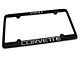 CA 1991 Corvette License Plate Frame; Black (Universal; Some Adaptation May Be Required)