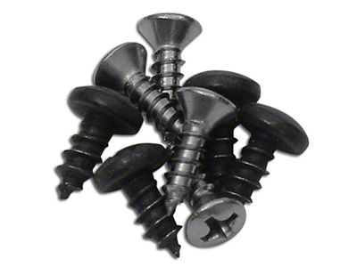 CA Windshield Pillar Post Weatherstrip Screw Set; 8-Pieces (73-82 Corvette C3)