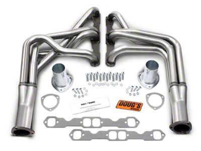 1-3/4-Inch 4-Tube Full Length Headers; Stainless Steel (70-73 307 V8 Camaro; 75-81 267/305/350 V8 Camaro)