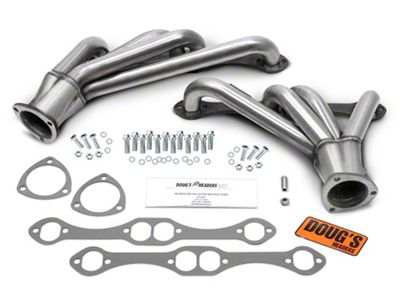 1-5/8-Inch 4-Tube Shorty Headers; Stainless Steel (82-92 V8 Camaro)