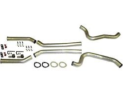 3-Inch Aluminized Header-Back Exhaust System without Mufflers; Rear Exit (67-74 V8 Camaro w/ 3-Inch Collector Long Tube Headers)