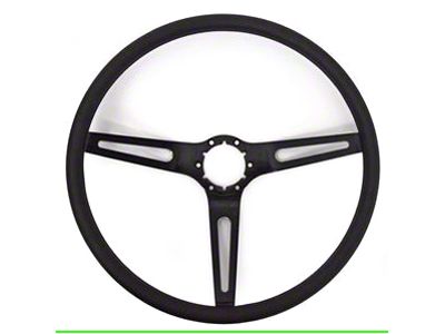 3-Spoke Comfort Grip Steering Wheel; All Black (1969 Camaro)