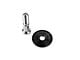 7/16-Inch-14 GM Door Striker Bolt Kit; Aluminum Striker Plate Style 1; Black Anodized (67-81 Camaro)