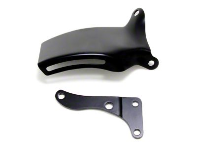 Alternator Bracket Set; Asphalt Black (76-86 5.0L, 5.7L Camaro w/ Long Water Pump)