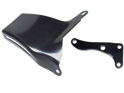 Alternator Bracket; Top; Asphalt Black (69-75 Small Block V8 Camaro w/ Short Water Pump)