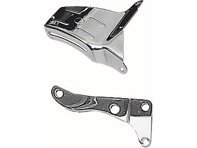 Alternator Bracket; Top; Chrome (69-75 Small Block V8 Camaro w/ Long Water Pump)