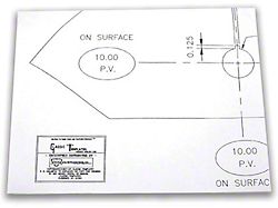 Camaro Antenna Template, Front Fender, 1969