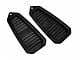 Billet Door Jamb Vents with FLAG logo; Black Anodized (67-69 Camaro)