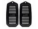 Billet Door Jamb Vents with FLAG logo; Black Anodized (70-92 Camaro)