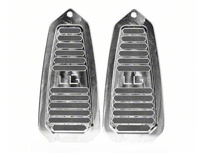 Billet Door Jamb Vents with LG logo; Machined Finish (67-69 Camaro)