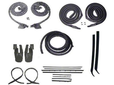 Camaro Coupe Body Weatherstrip Kit, With Replacement WindowFelt, For Cars With Standard Or Deluxe Interior, 1967