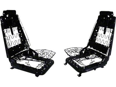 OPR Camaro Bucket Seat Frames, With Tracks, Complete, 1969