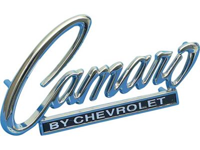 Camaro By Chevrolet Header Panel Or Deck Lid Emblem, 1968-1969